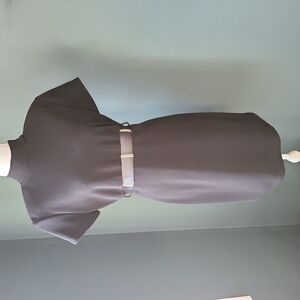 Vintage 90s Bari Jay Black Mini Cocktail Dress with Rhinestoned Mesh Cutout